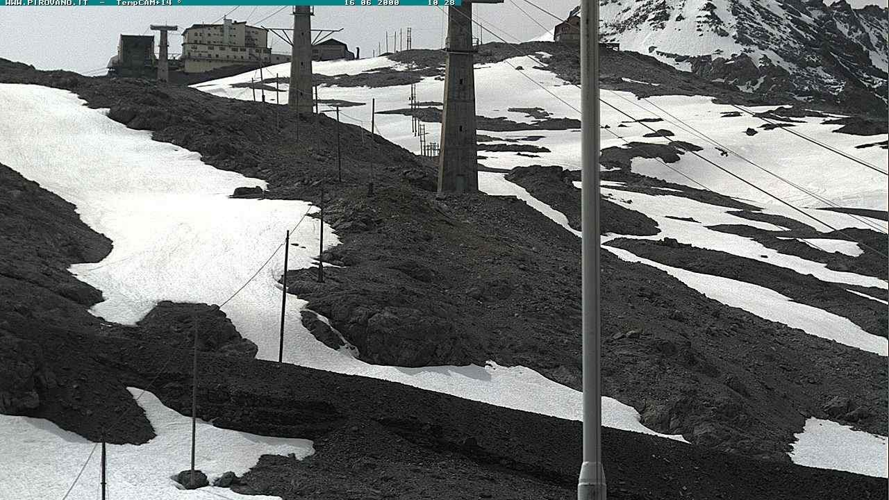 Archiv Foto Webcam Stilfser Joch: Blick auf die Gondel