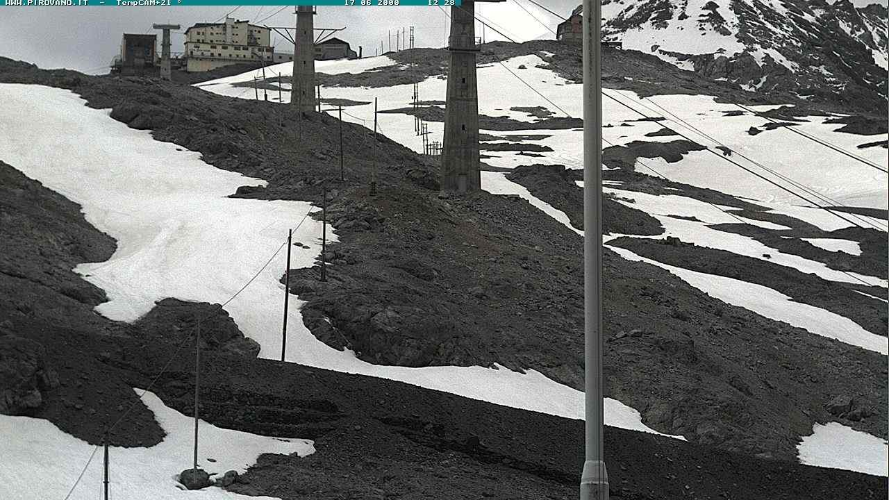 Archiv Foto Webcam Stilfser Joch: Blick auf die Gondel