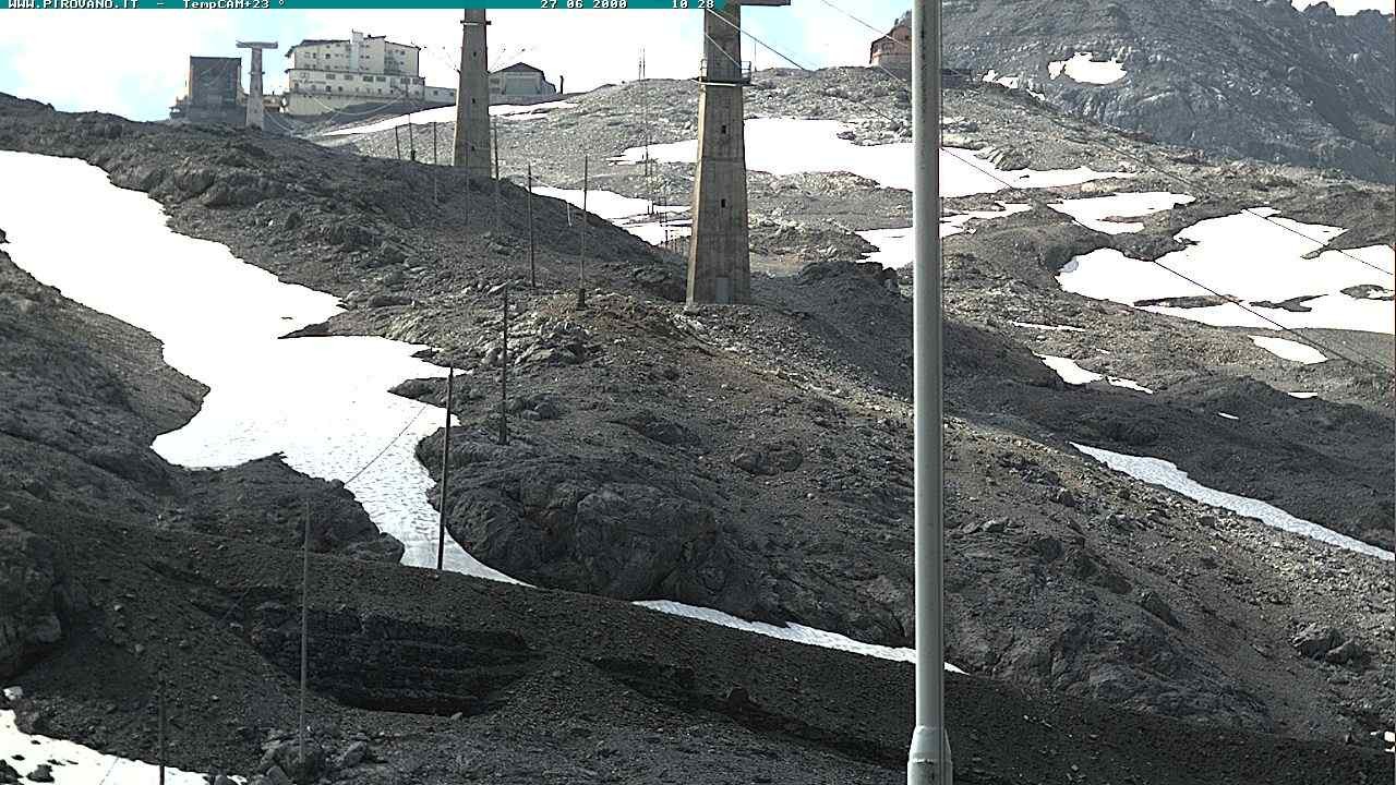 Archiv Foto Webcam Stilfser Joch: Blick auf die Gondel