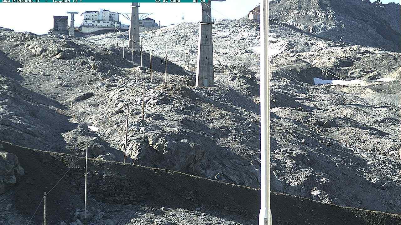 Archiv Foto Webcam Stilfser Joch: Blick auf die Gondel
