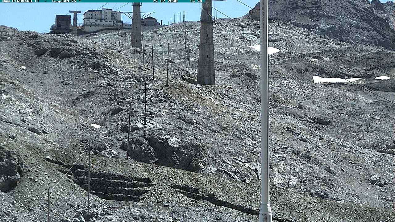 Archiv Foto Webcam Stilfser Joch: Blick auf die Gondel