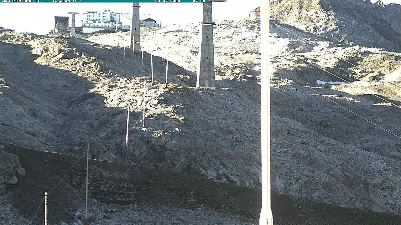 Archiv Foto Webcam Stilfser Joch: Blick auf die Gondel