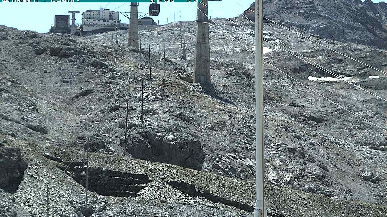 Archiv Foto Webcam Stilfser Joch: Blick auf die Gondel