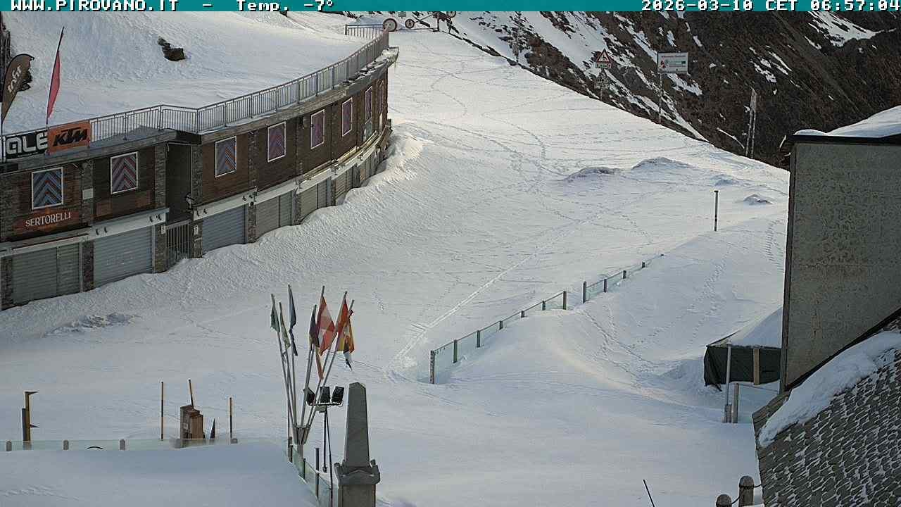 Archiv Foto Webcam Stilfserjoch: Passübergang