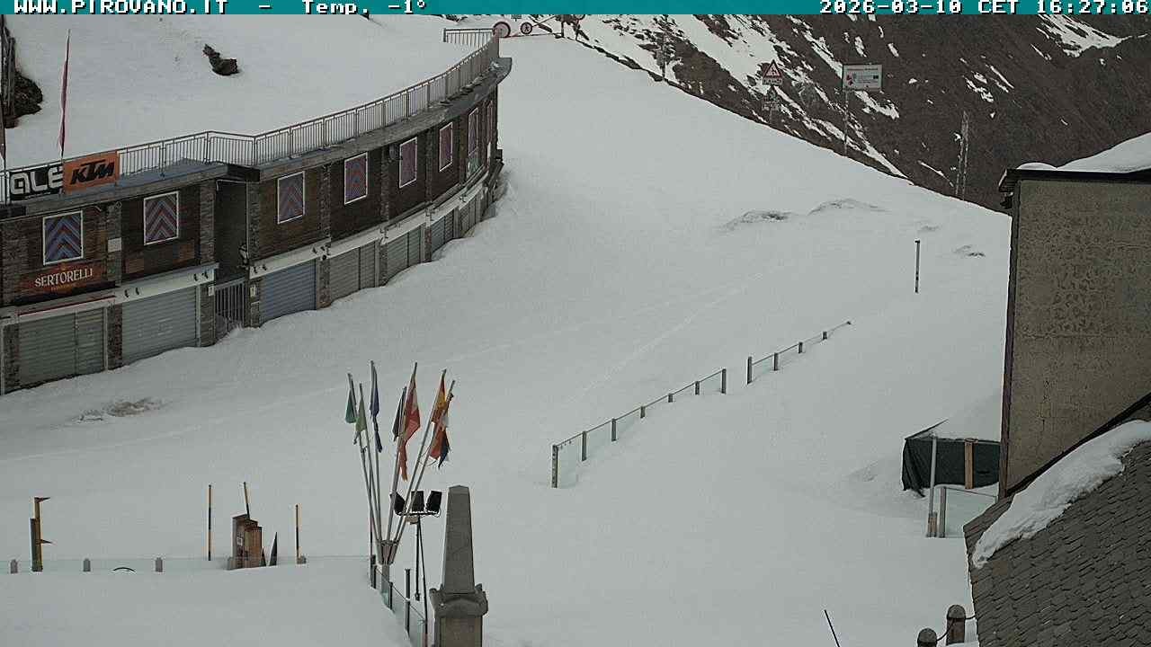 Archiv Foto Webcam Stilfserjoch: Passübergang