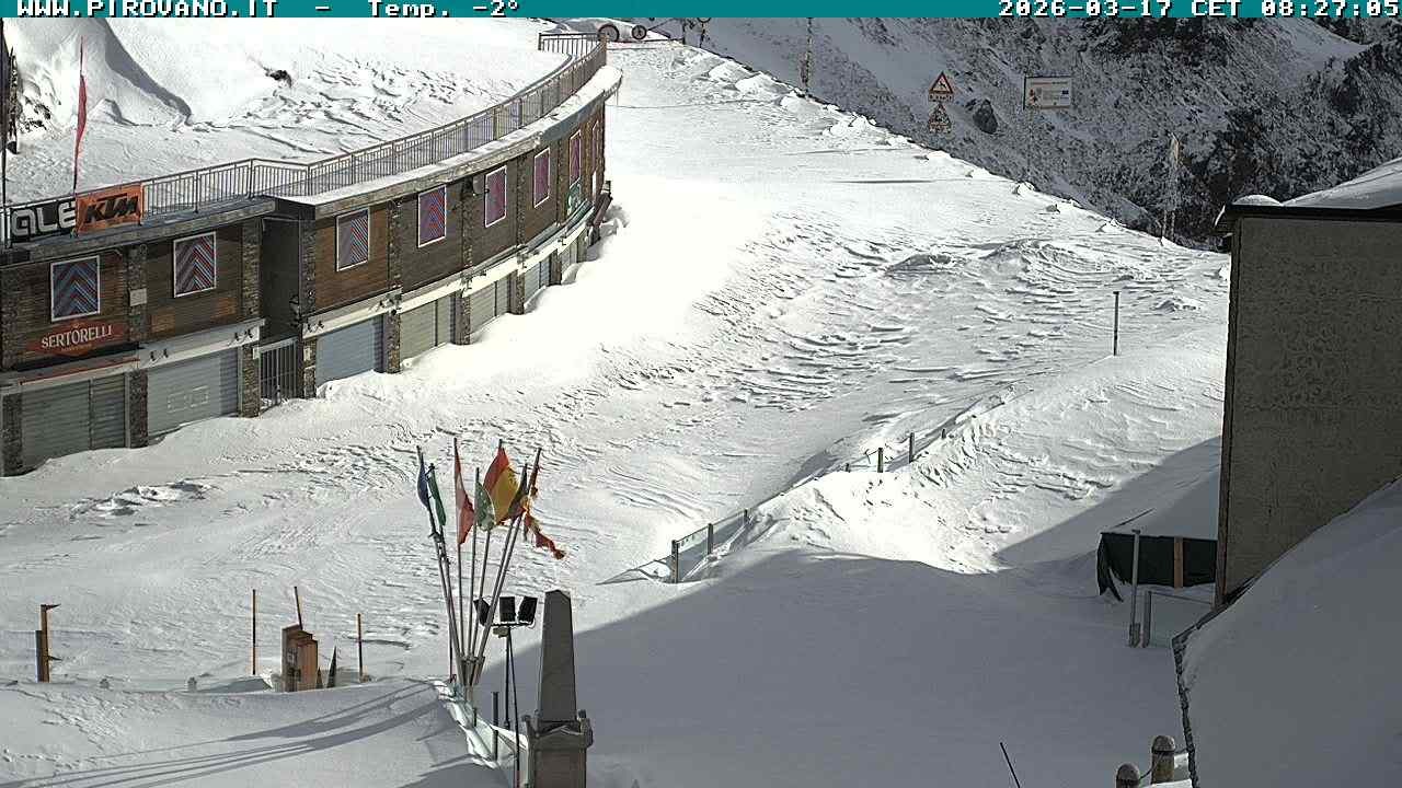 Archiv Foto Webcam Stilfserjoch: Passübergang