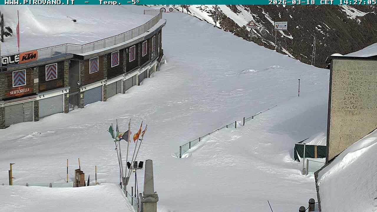 Archiv Foto Webcam Stilfserjoch: Passübergang