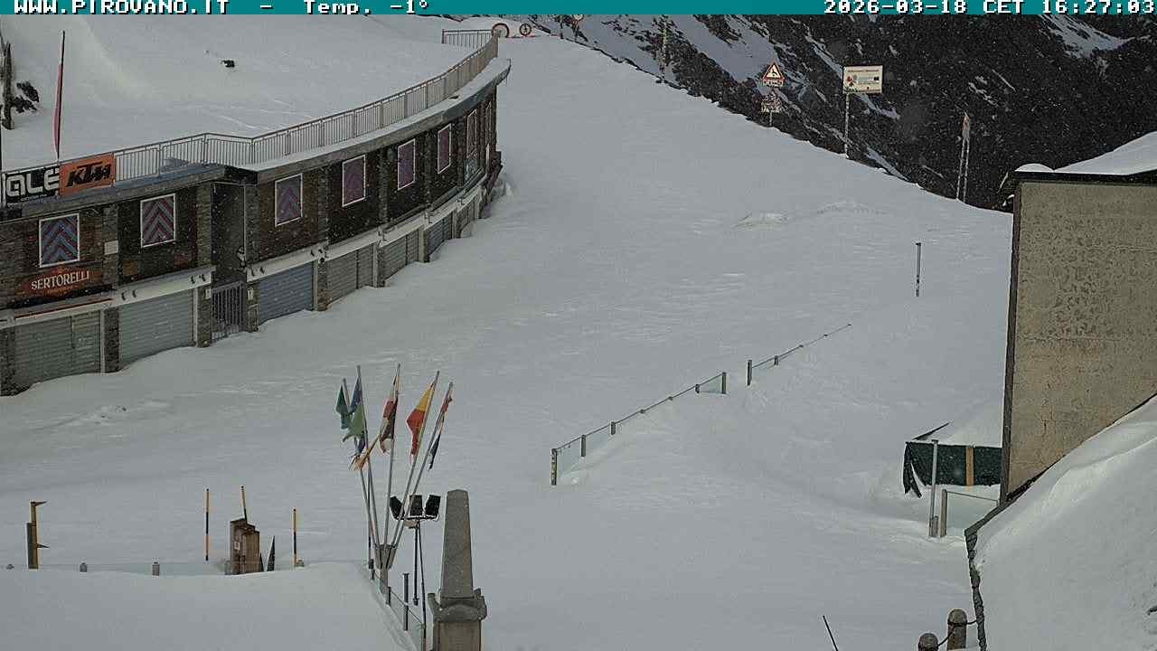 Archiv Foto Webcam Stilfserjoch: Passübergang