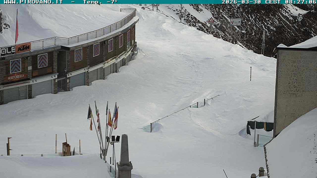 Archiv Foto Webcam Stilfserjoch: Passübergang