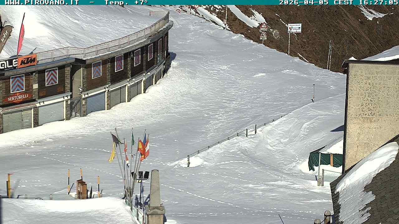 Archiv Foto Webcam Stilfserjoch: Passübergang