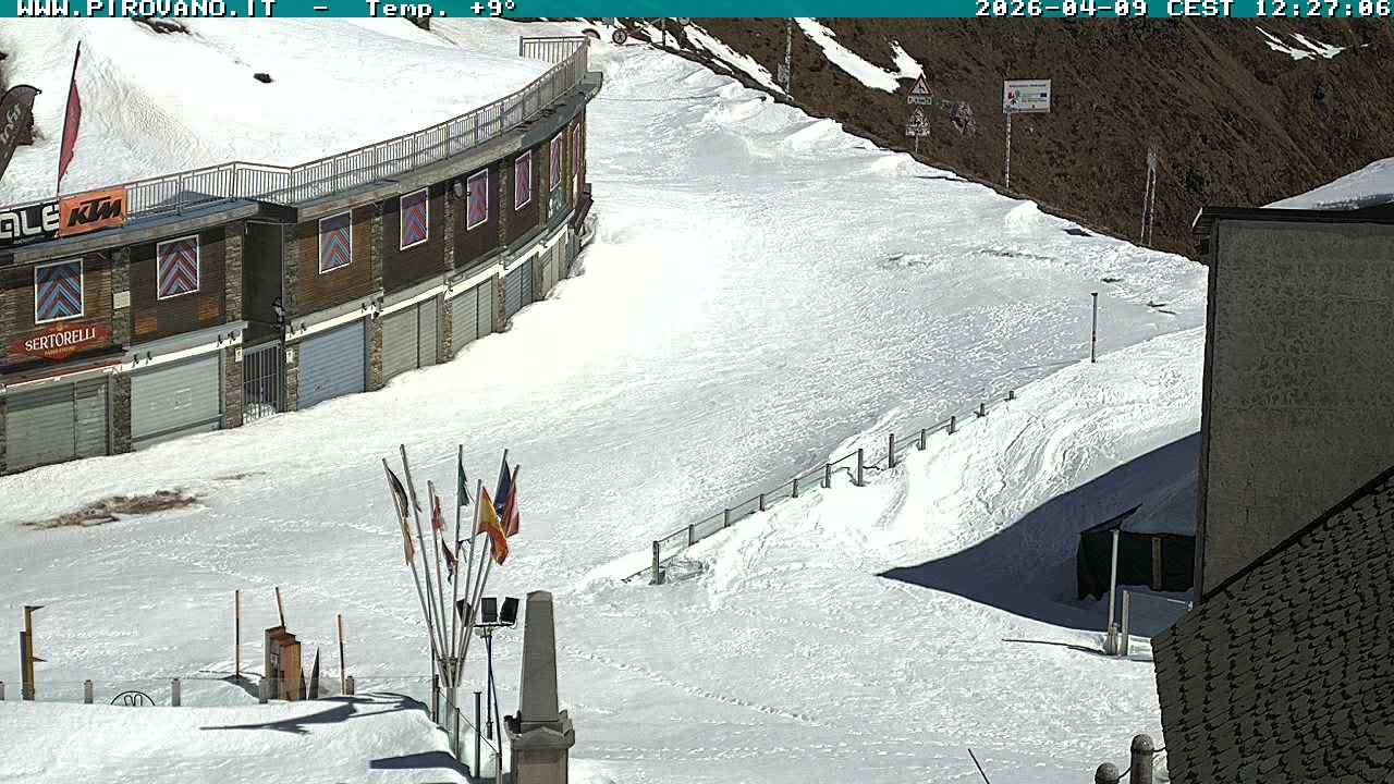Archiv Foto Webcam Stilfserjoch: Passübergang