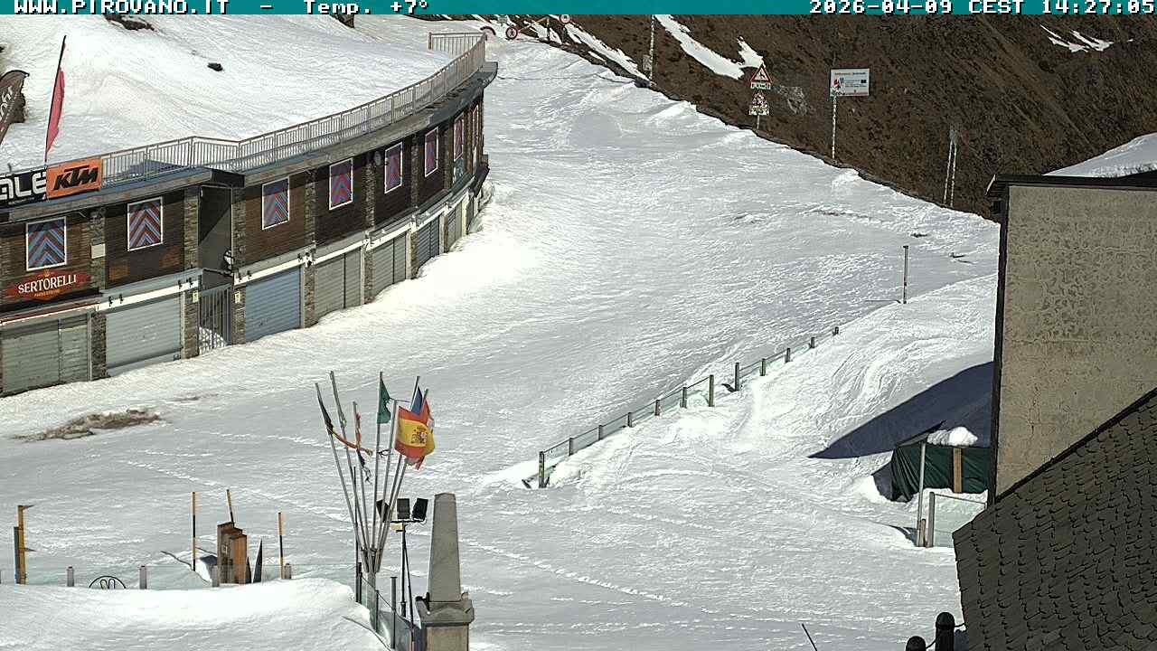Archiv Foto Webcam Stilfserjoch: Passübergang