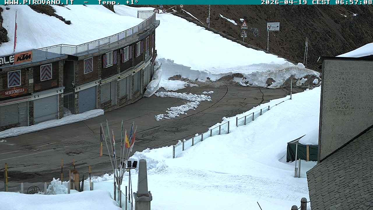 Archiv Foto Webcam Stilfserjoch: Passübergang