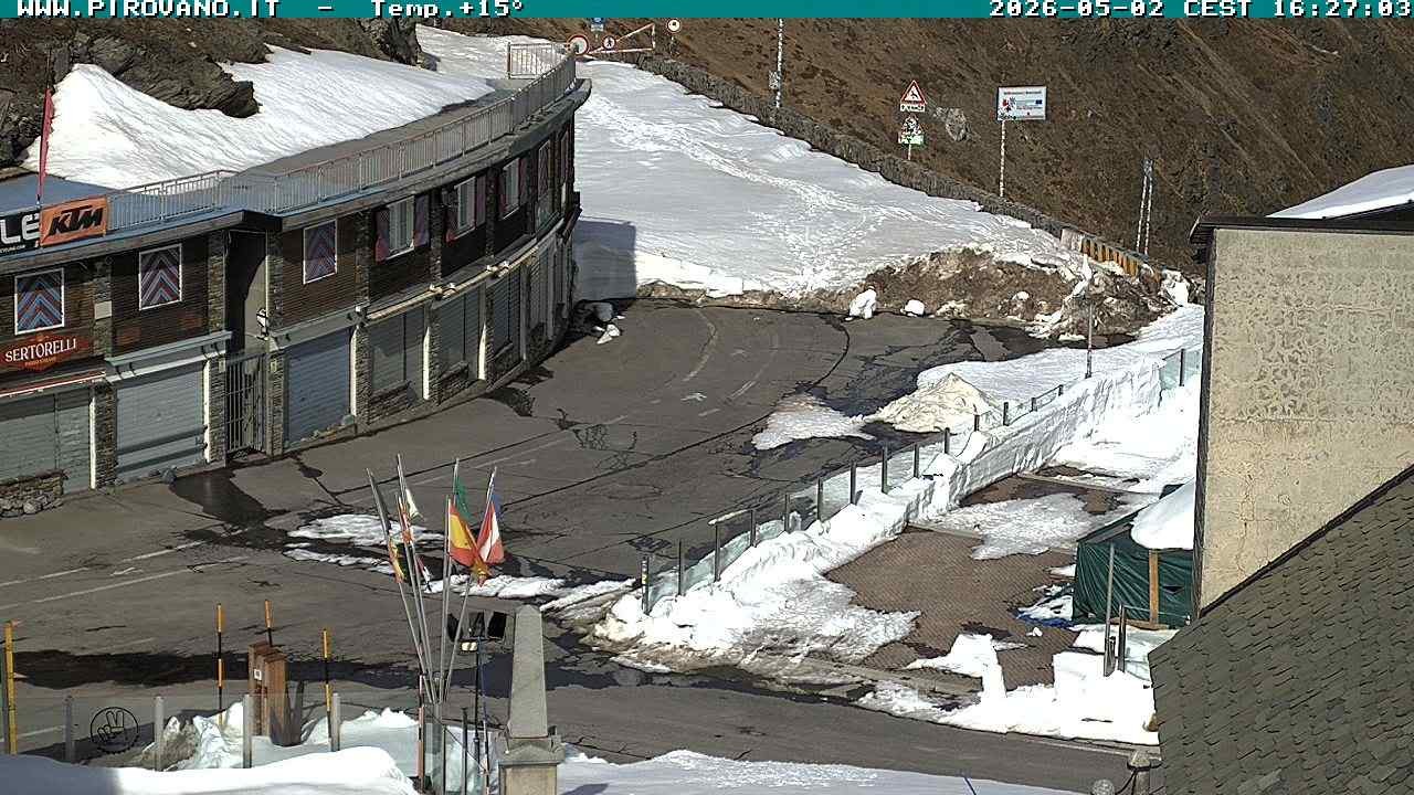 Archiv Foto Webcam Stilfserjoch: Passübergang
