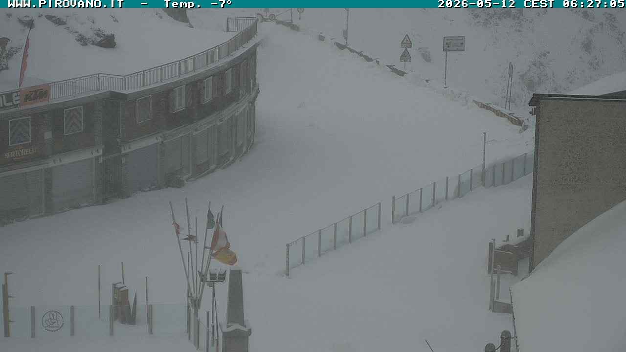 Archiv Foto Webcam Stilfserjoch: Passübergang