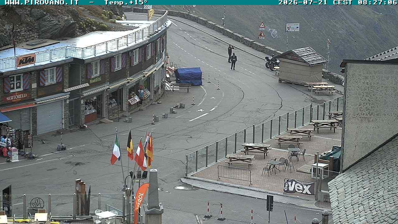 Archiv Foto Webcam Stilfserjoch: Passübergang