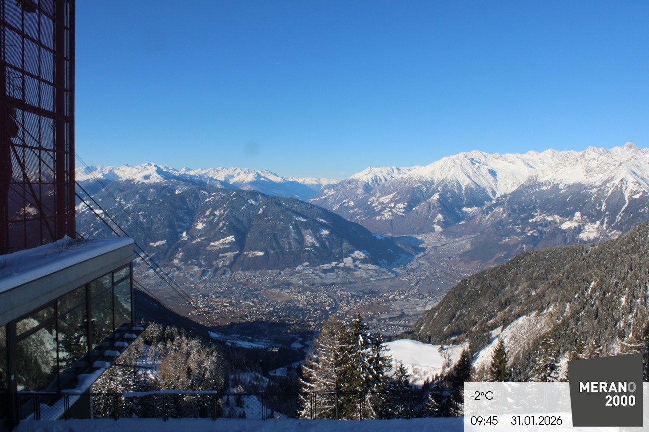Archiv Foto Webcam Blick auf Meran
