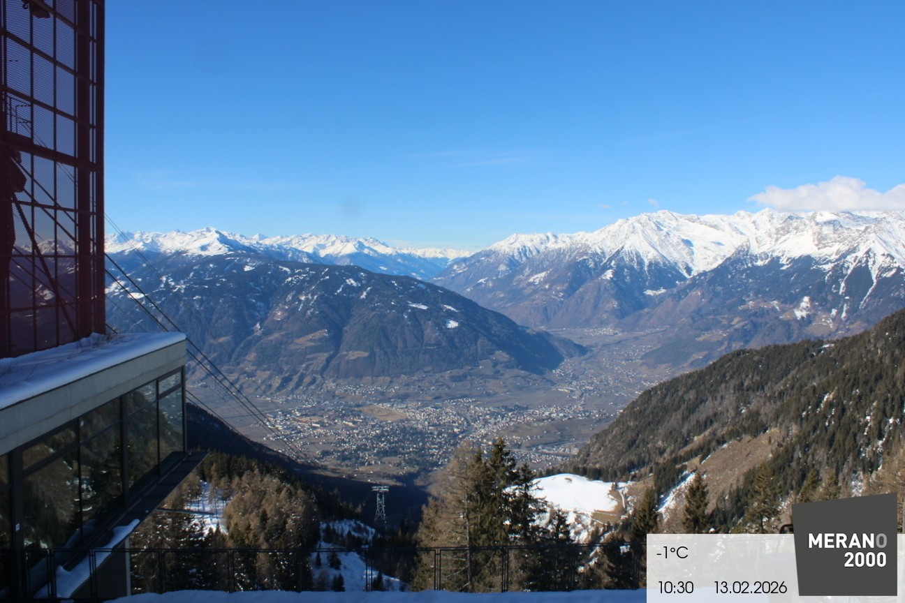 Archiv Foto Webcam Blick auf Meran