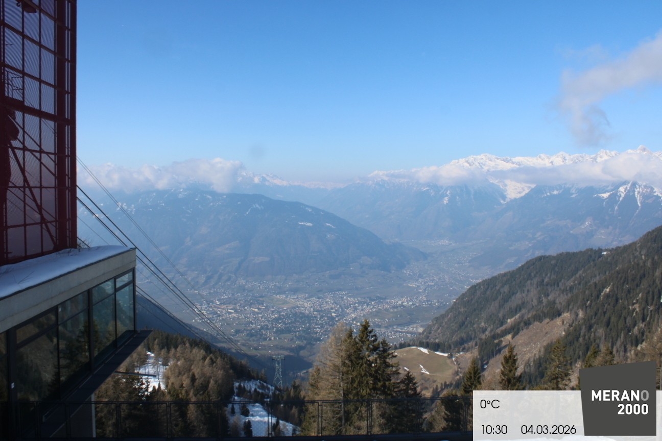 Archiv Foto Webcam Blick auf Meran