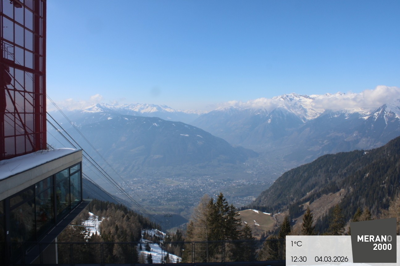 Archiv Foto Webcam Blick auf Meran