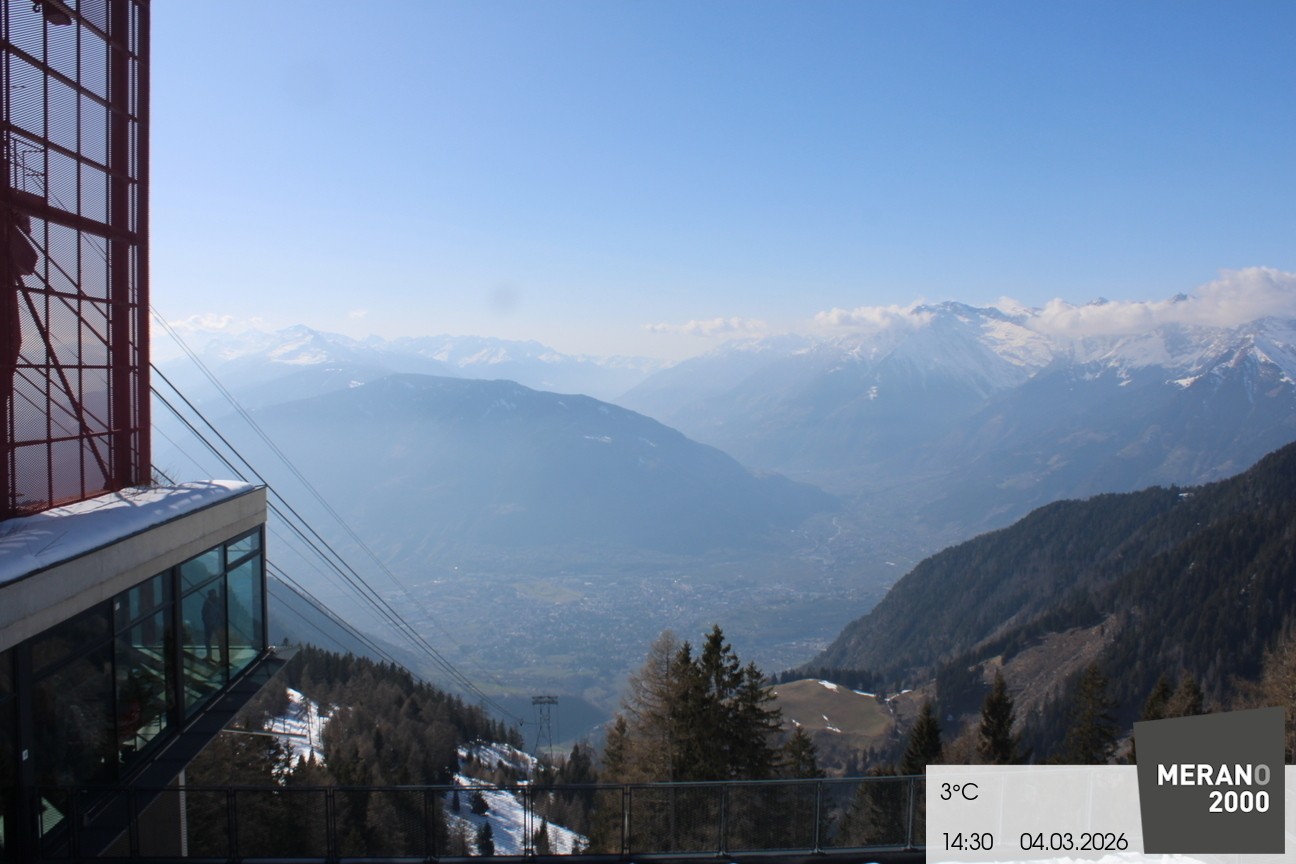 Archiv Foto Webcam Blick auf Meran