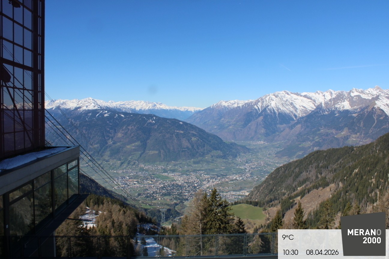 Archiv Foto Webcam Blick auf Meran