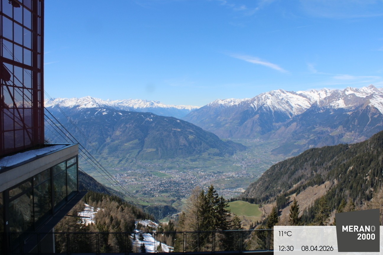 Archiv Foto Webcam Blick auf Meran