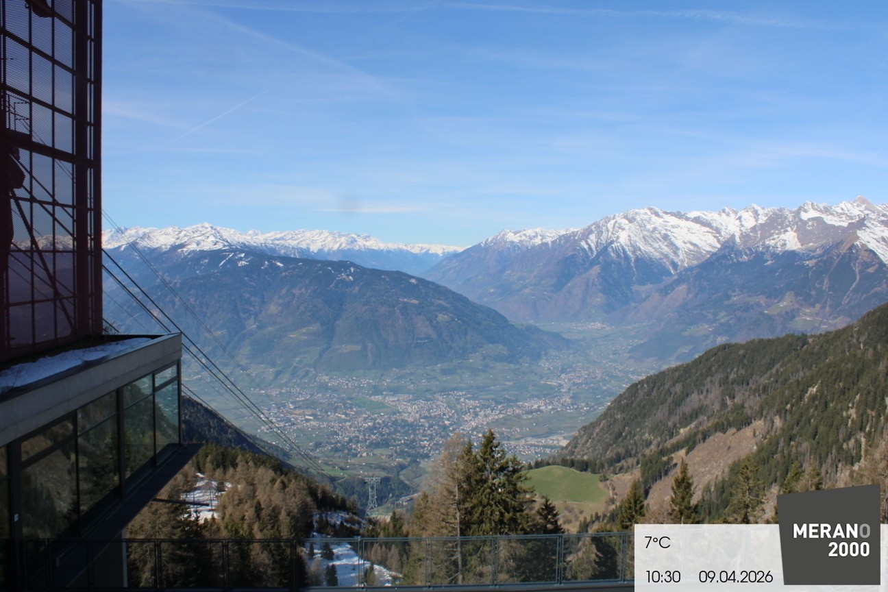 Archiv Foto Webcam Blick auf Meran