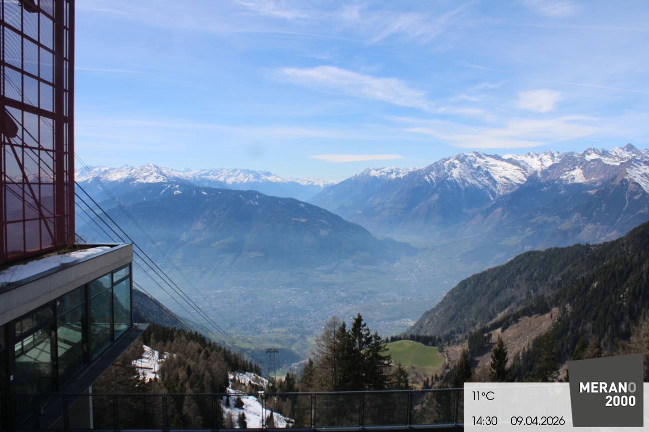 Archiv Foto Webcam Blick auf Meran