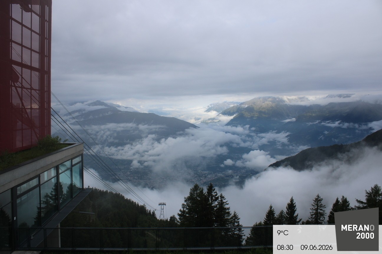 Archiv Foto Webcam Blick auf Meran