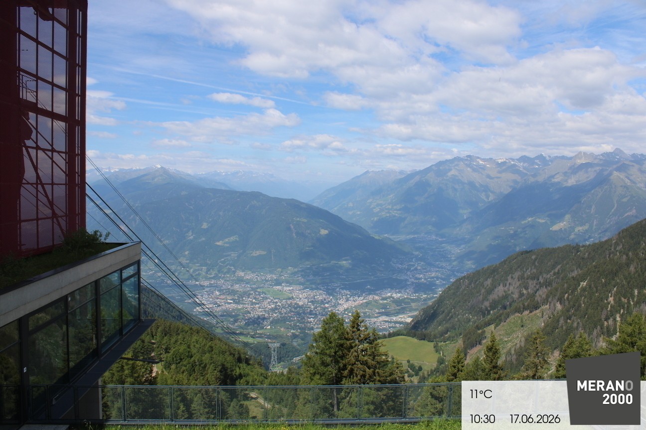 Archiv Foto Webcam Blick auf Meran
