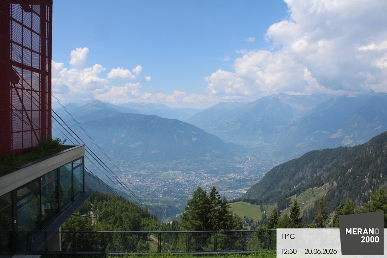 Archiv Foto Webcam Blick auf Meran