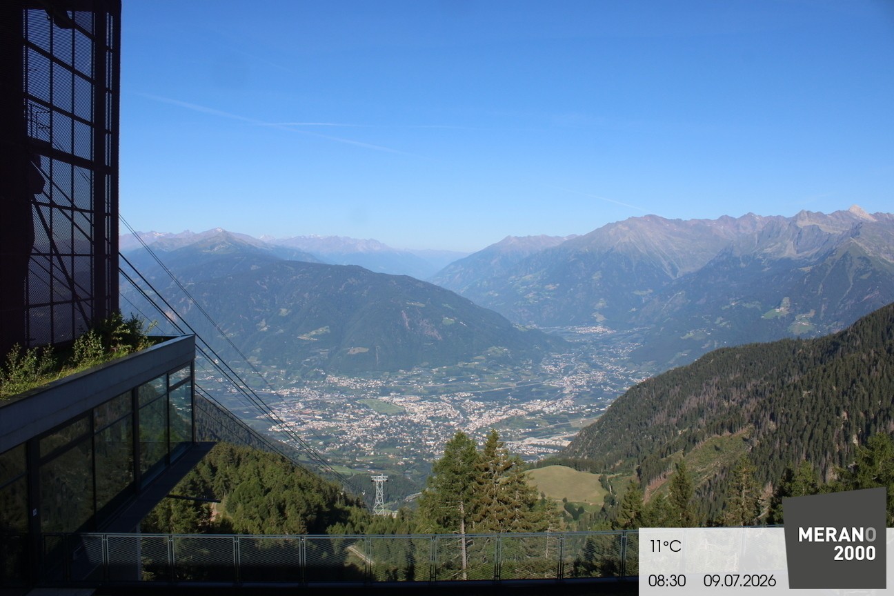 Archiv Foto Webcam Blick auf Meran
