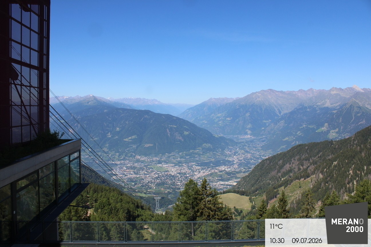 Archiv Foto Webcam Blick auf Meran