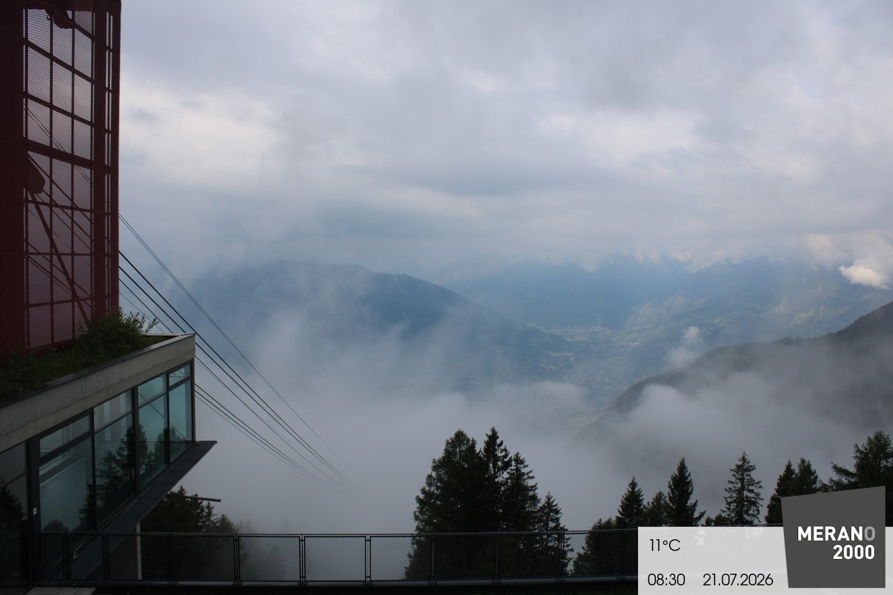 Archiv Foto Webcam Blick auf Meran