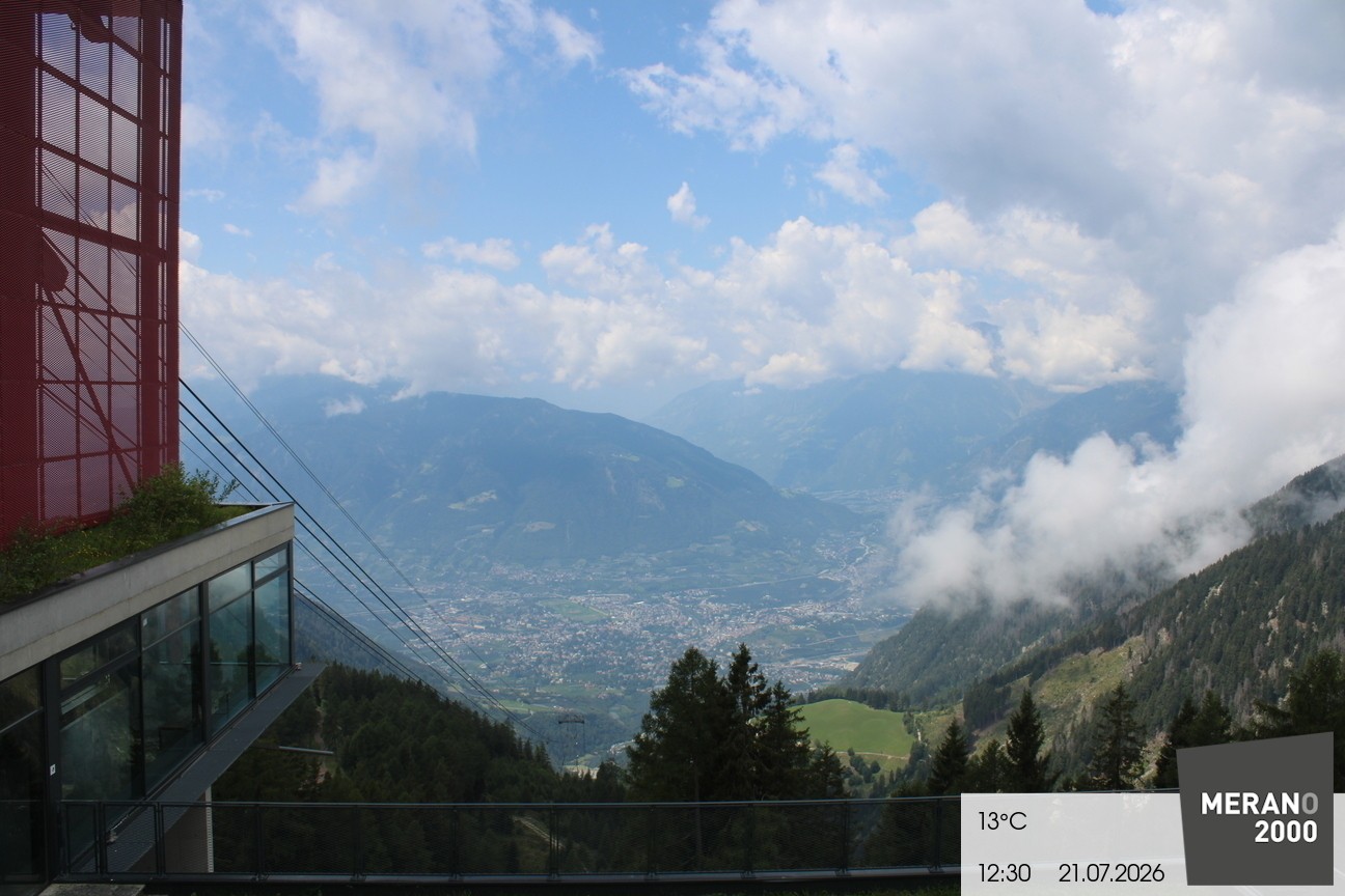 Archiv Foto Webcam Blick auf Meran