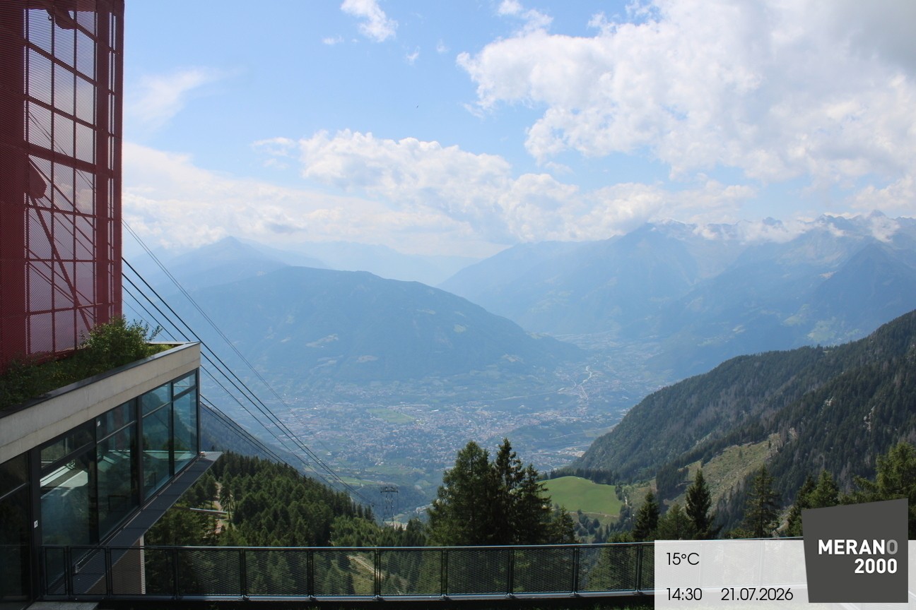 Archiv Foto Webcam Blick auf Meran