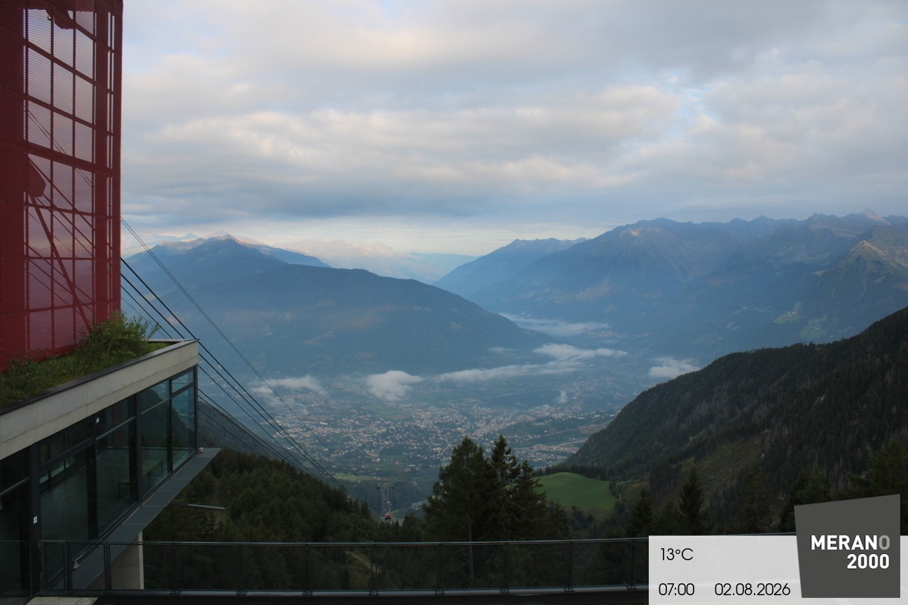Archiv Foto Webcam Blick auf Meran