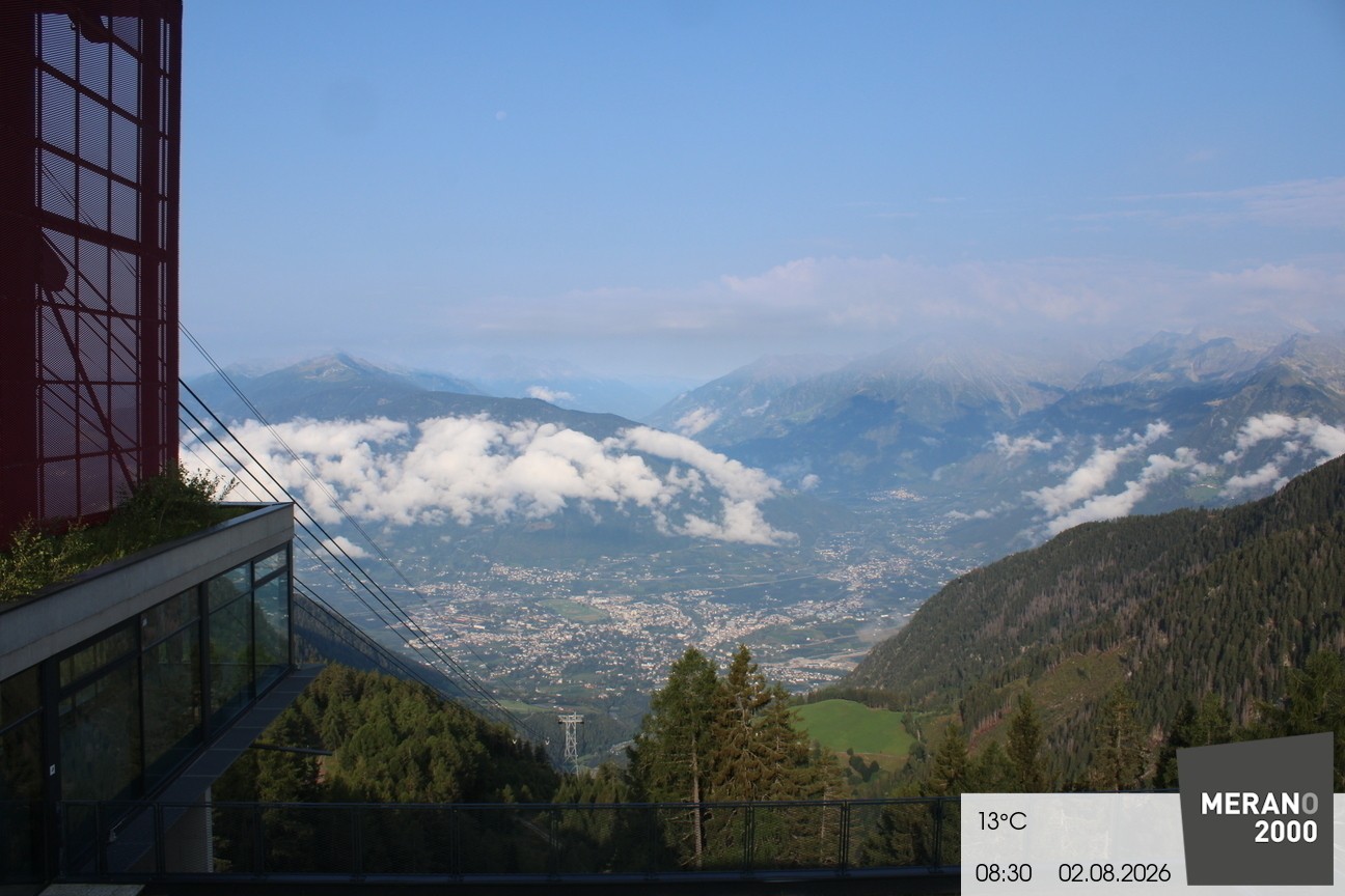 Archiv Foto Webcam Blick auf Meran
