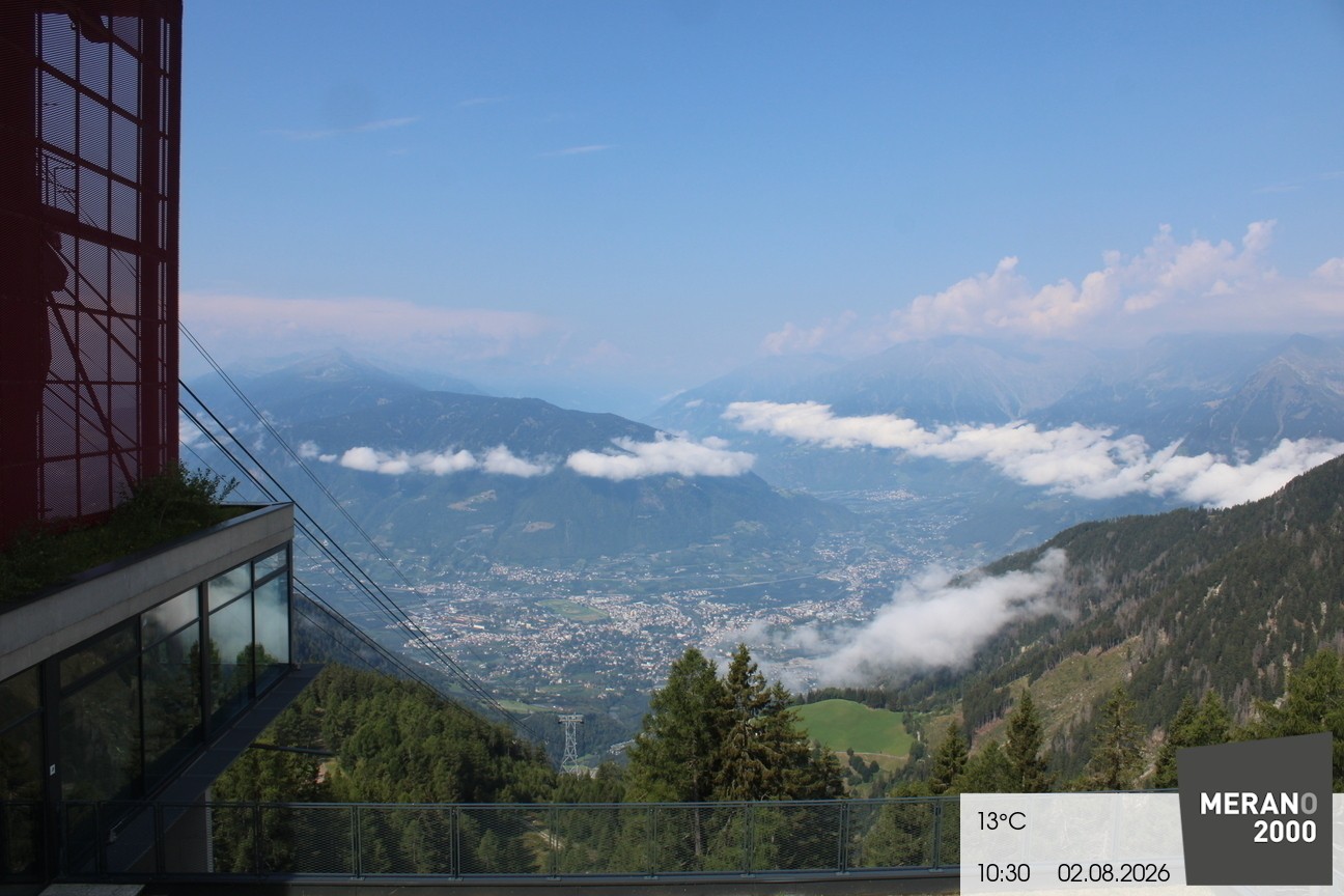 Archiv Foto Webcam Blick auf Meran