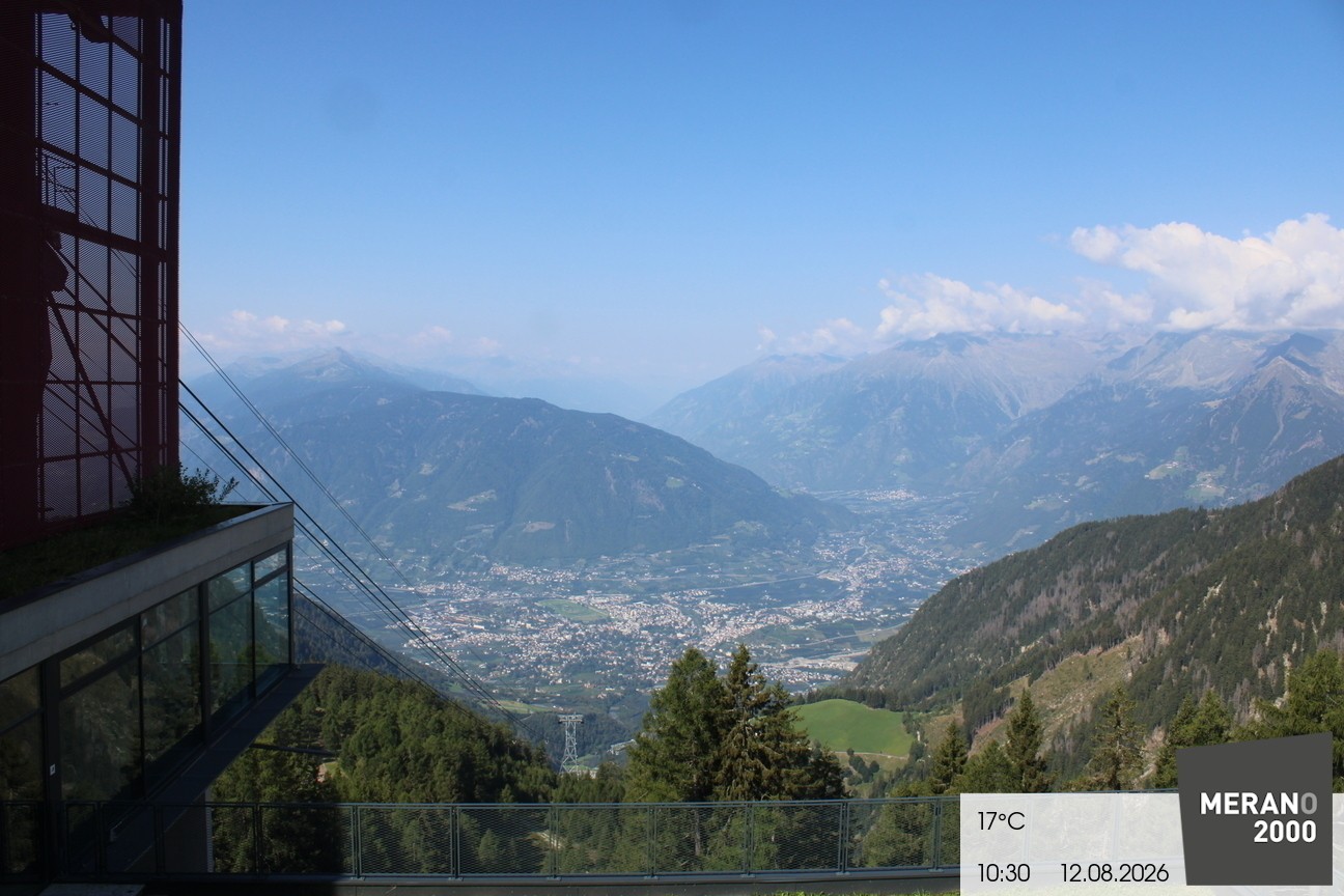 Archiv Foto Webcam Blick auf Meran