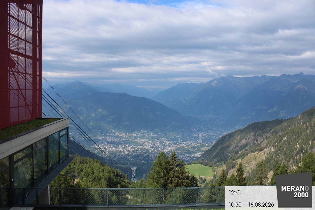Archiv Foto Webcam Blick auf Meran
