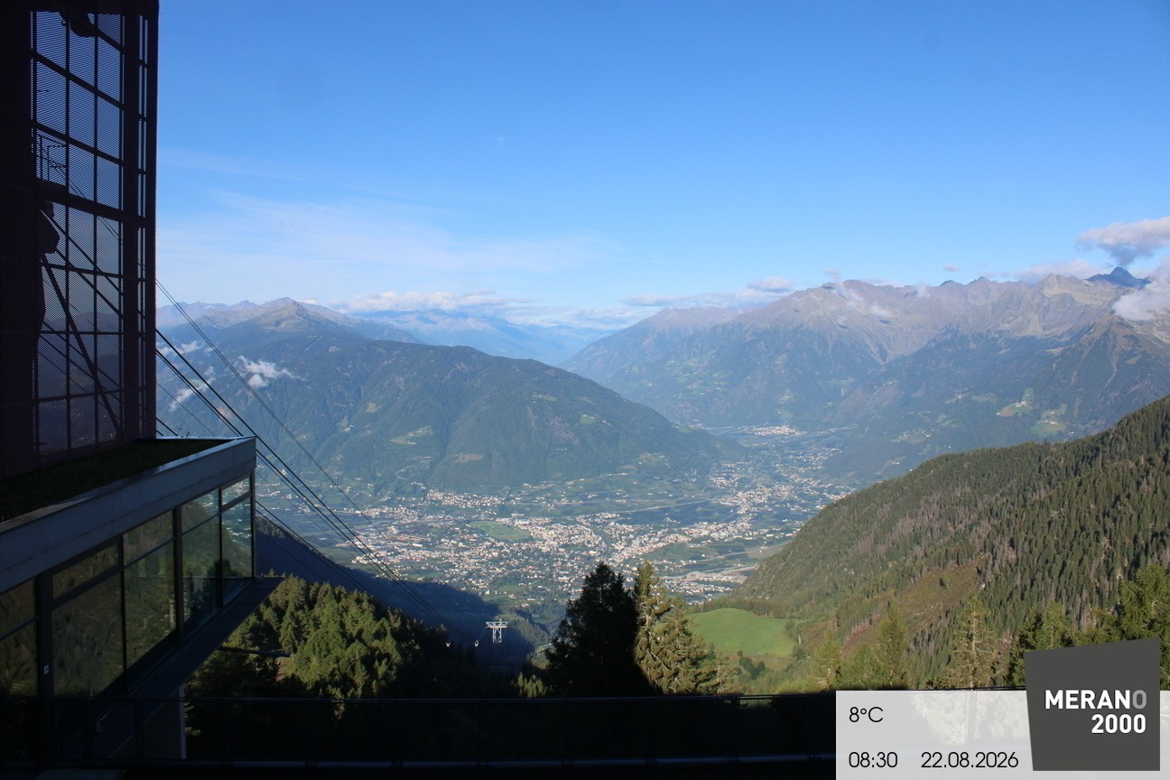 Archiv Foto Webcam Blick auf Meran