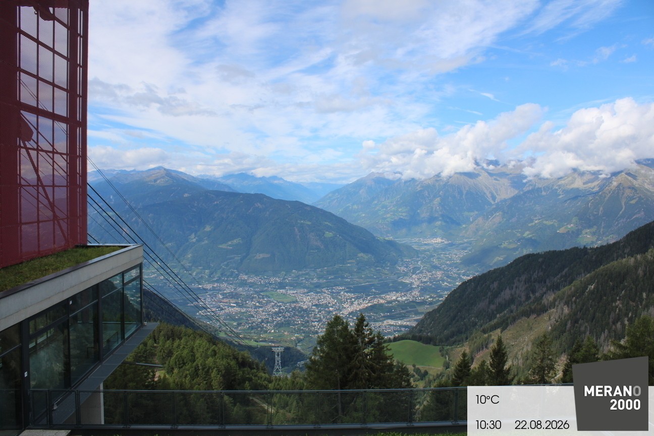 Archiv Foto Webcam Blick auf Meran