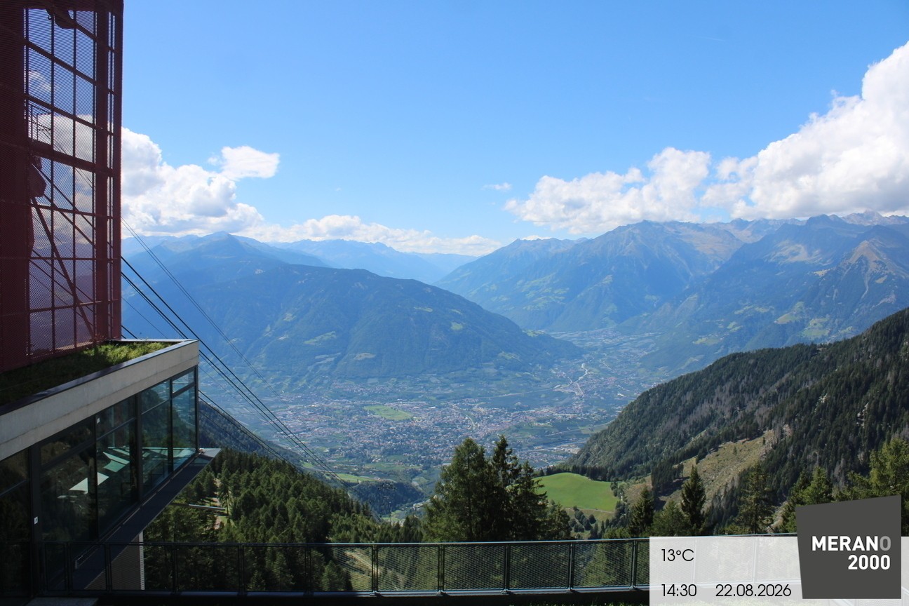Archiv Foto Webcam Blick auf Meran