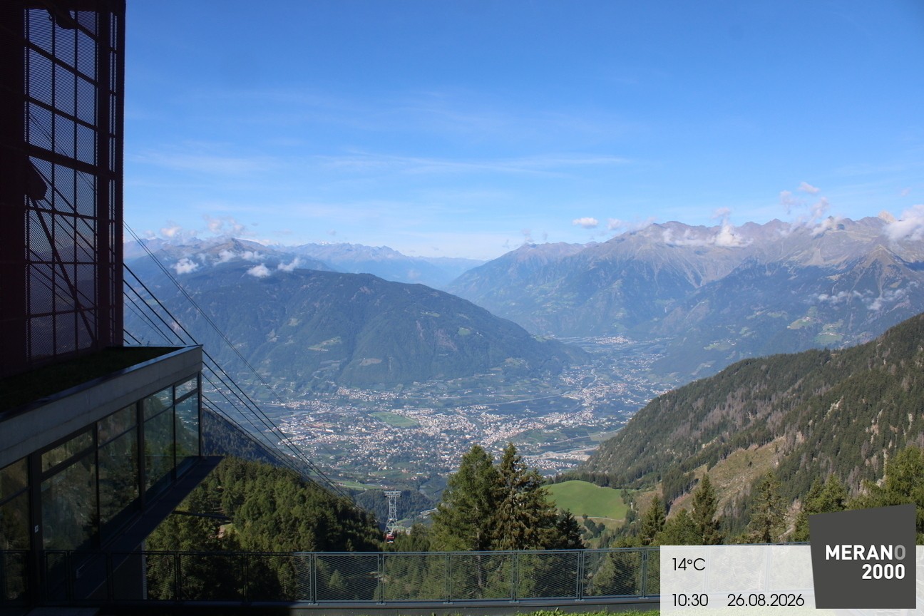 Archiv Foto Webcam Blick auf Meran