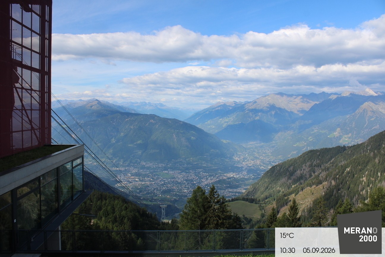 Archiv Foto Webcam Blick auf Meran