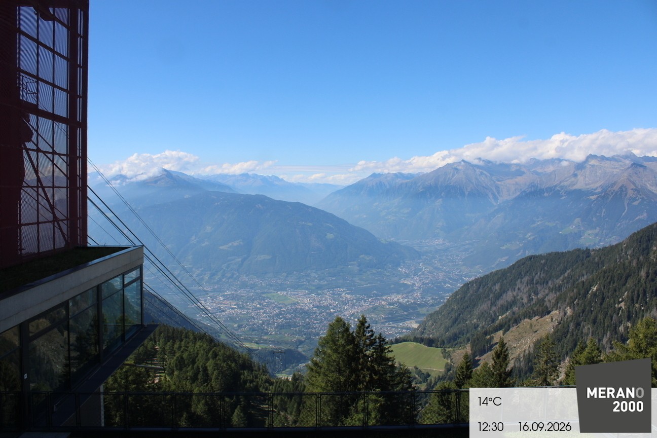 Archiv Foto Webcam Blick auf Meran