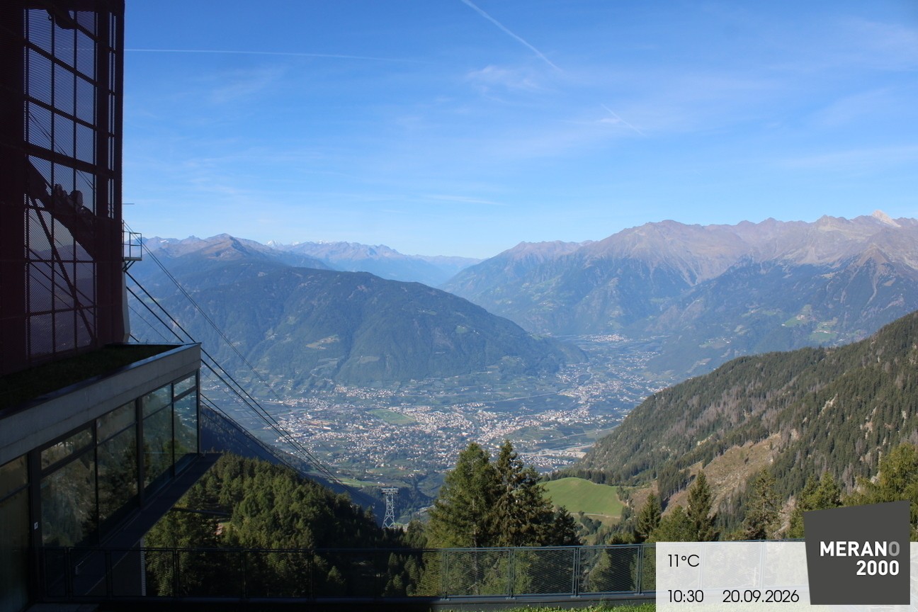 Archiv Foto Webcam Blick auf Meran