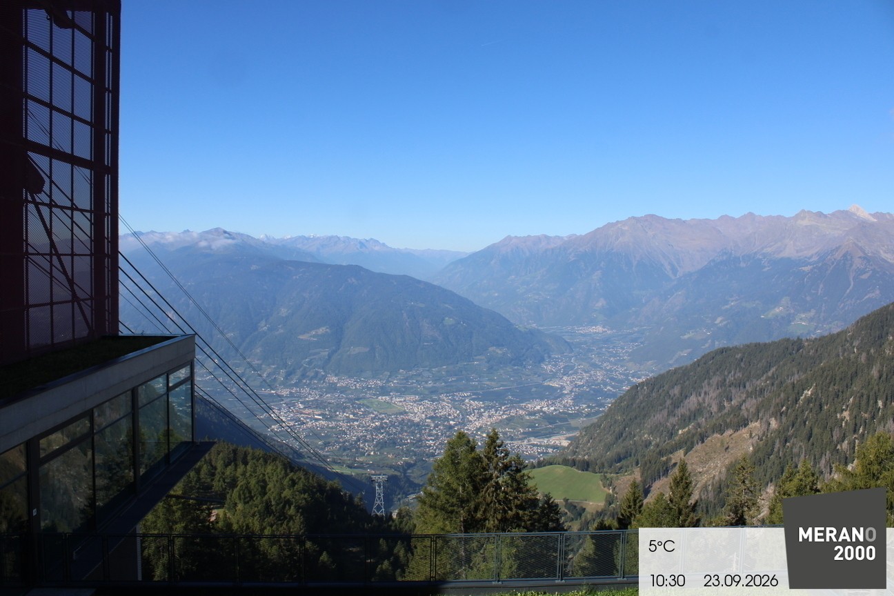 Archiv Foto Webcam Blick auf Meran